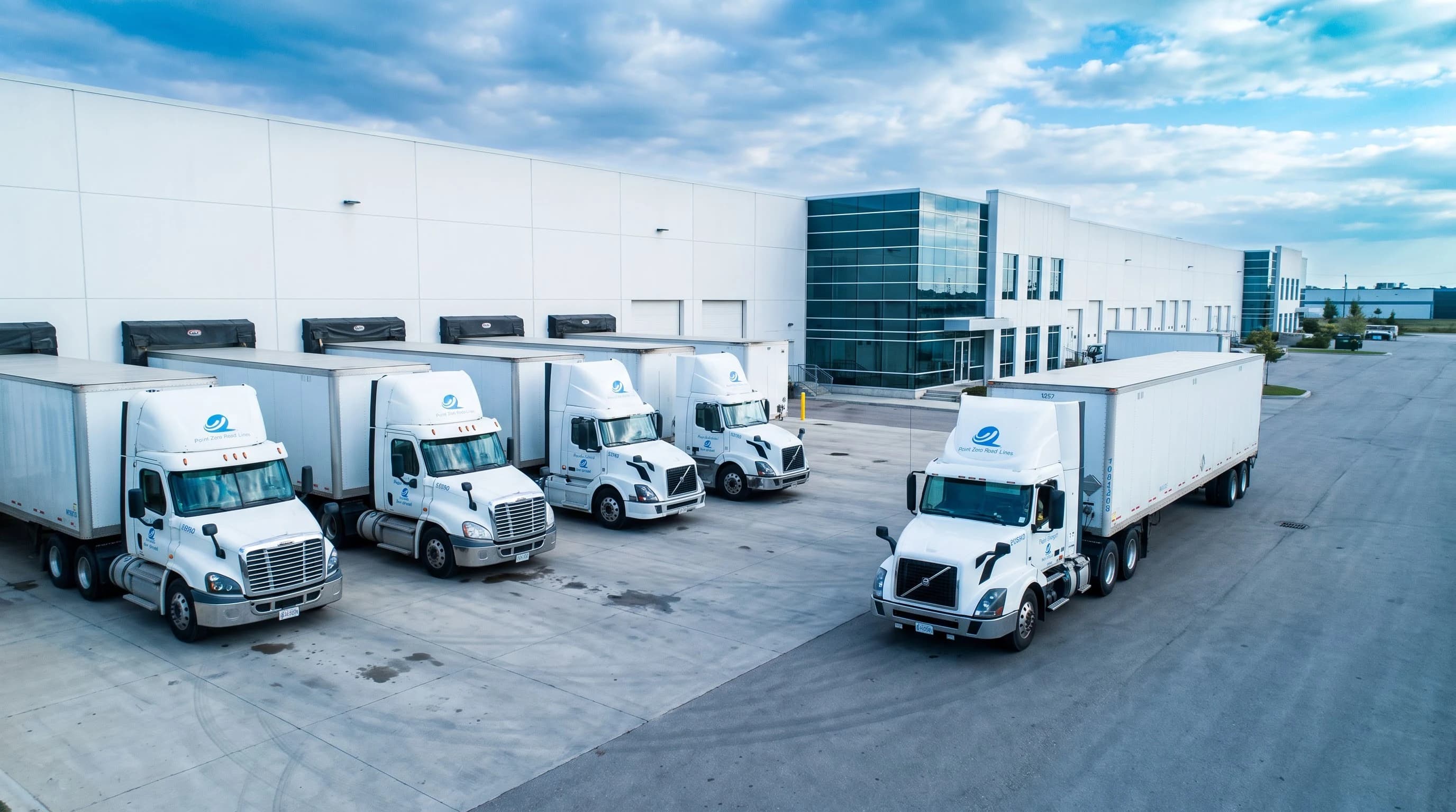 Point Zero Road Lines freight transport at logistics terminal